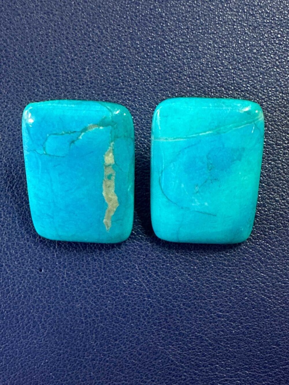 1" Turquoise Stud Earrings | Southwest Style | Natural Stone